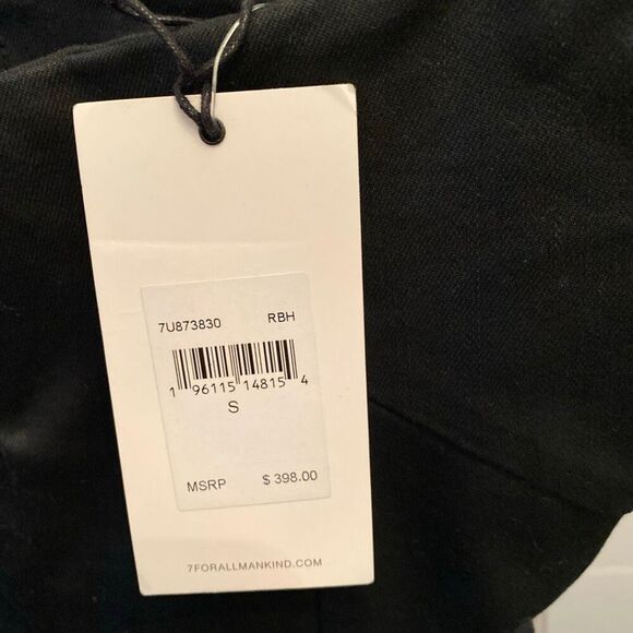 7 For All Mankind Women's Coated Flare Sexy  Stretchy Jumpsuit Size S NWT $398 - Picture 9 of 9